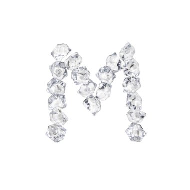 Buzdan yapılmış tek harf 