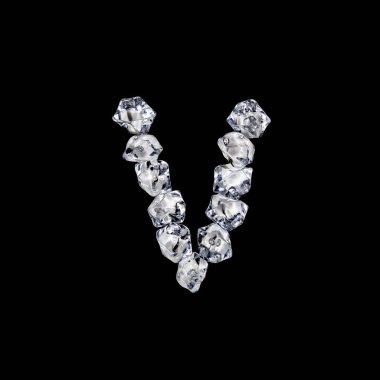 Buzdan yapılmış tek harf 