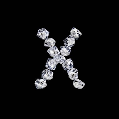 Buzdan yapılmış tek harf 