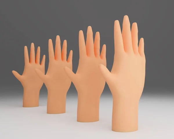 Arkaplan için 3D El Modelleri, 3D görüntüleme