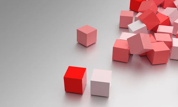 3d abstract cubes boxes background - 3d Rendering