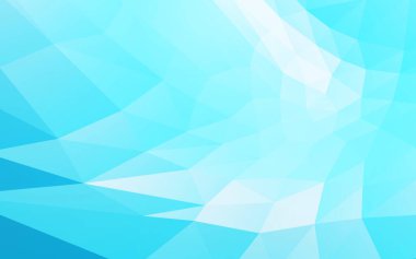 Mavi düşük çokgen mozaik arkaplan, 3D görüntüleme