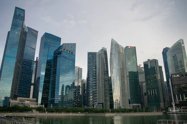 Ciudad Moderna Paisaje Panorámico Singapur — Foto de Stock