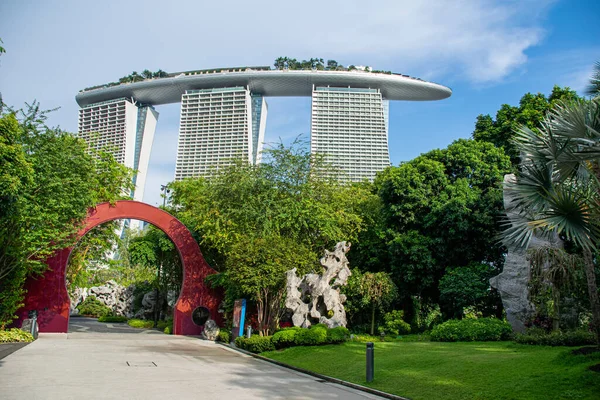 Puerto Deportivo Vista Bahía Singapur — Foto de Stock