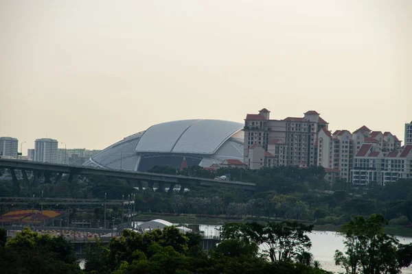 Estadio Moderno Panorámica Singapur — Foto de Stock