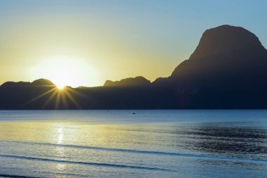 Filipinler 'den panoramik manzara plajı 