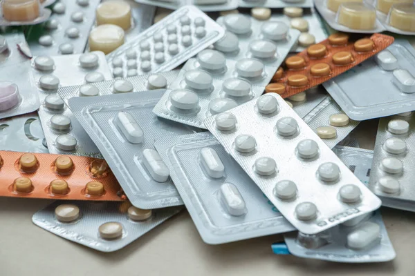 Hromada Léků Různých Léků — Stock fotografie