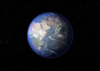 Dünya gezegeni. 3B görüntüleme.