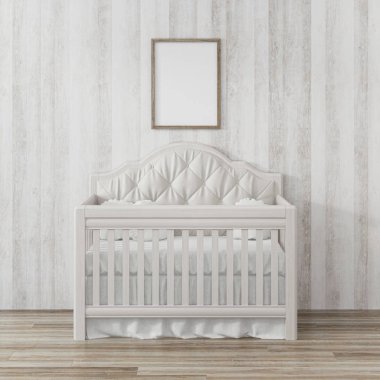 Bir çocuğun oda parlak ton ile tasarımı. 3D render