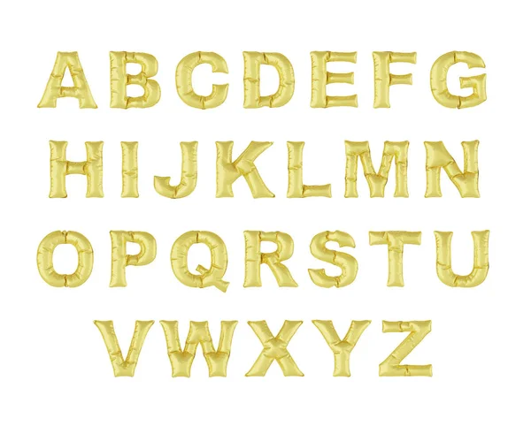 白い背景の上に金属バルーン 黄金のアルファベット 割引販売 記念日 レンダリング — ストック写真