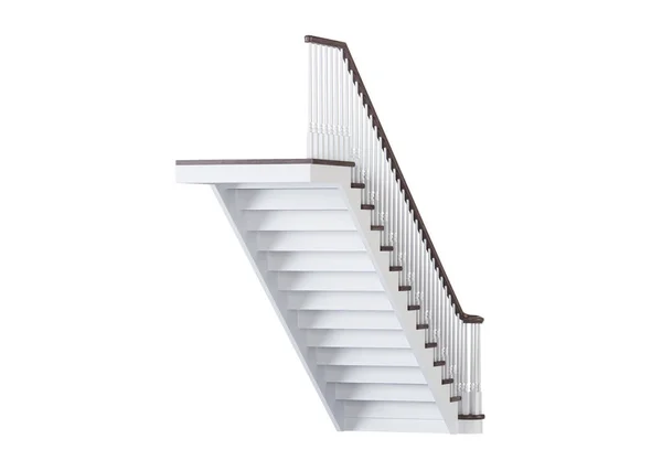 Σκάλες Άσπρο Φόντο Rendering — Φωτογραφία Αρχείου