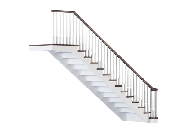 白い背景の上の階段 レンダリング — ストック写真