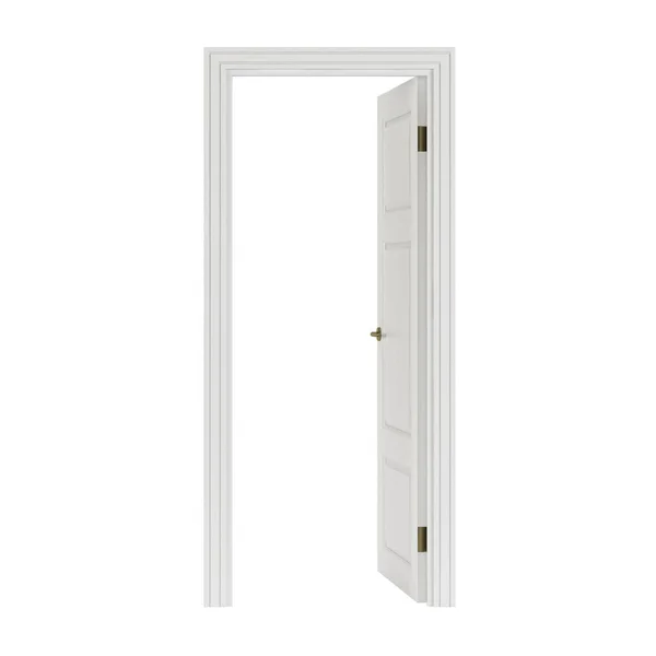 Door Isolated White Background Rendering — Stock Photo, Image