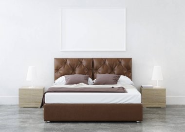 Poster, yukarı sahte bedroom.3d işleme