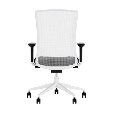 Beyaz arka plan üzerinde izole ofis koltuğu. 3D render.