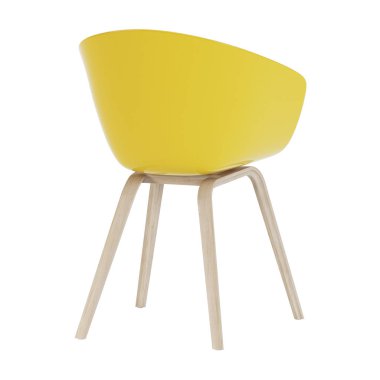 Beyaz arka plan üzerinde izole sandalye. Modern sandalye ile bir yastık. 3D render.