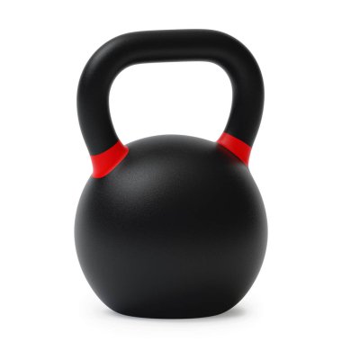 Beyaz arka plan üzerinde izole spor kettlebell. 3D render.