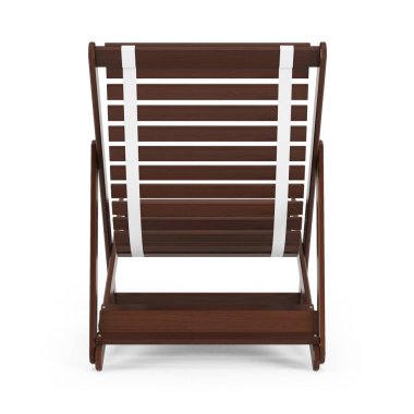 Beyaz arka plan üzerinde şezlong. 3D render.