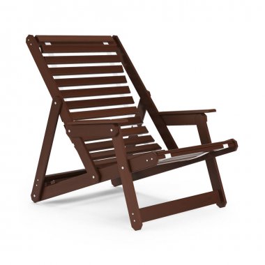 Beyaz arka plan üzerinde şezlong. 3D render.