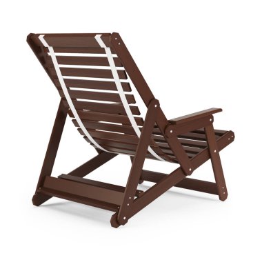 Beyaz arka plan üzerinde şezlong. 3D render.