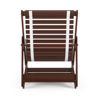 Beyaz arka plan üzerinde şezlong. 3D render.