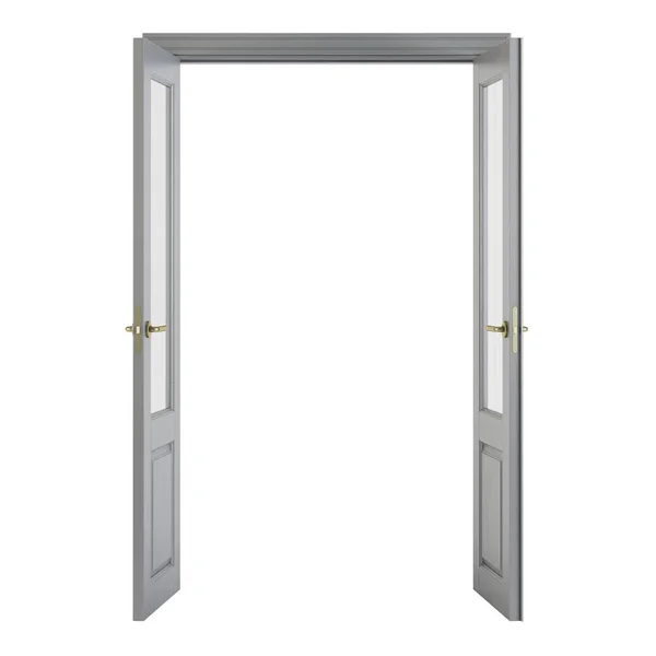 Porta Intercamera Isolata Sfondo Bianco Rendering — Foto Stock