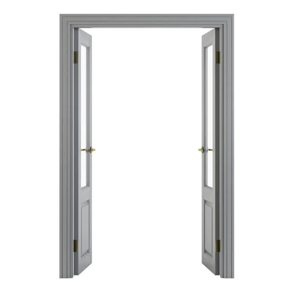 Porta Intercamera Isolata Sfondo Bianco Rendering — Foto Stock