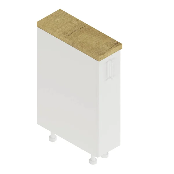 Möbelmodul Möbel Und Küchengeräte Isoliert Auf Weißem Hintergrund Darstellung — Stockfoto