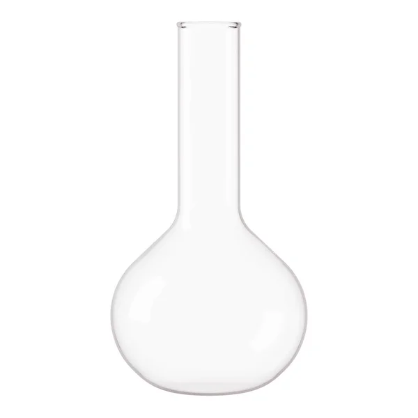 Transparent Glass Laboratory Flask Flask Filled Liquid White Background Rendering — Stock Photo, Image