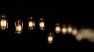 Christmas lights. Glowing lights for Christmas holiday cards, banners, posters, web design. 3D rendering.