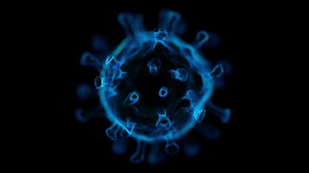 Concept Covid Medical Illustration Coronavirus Microscope Virus Close Rendering — Stock Video