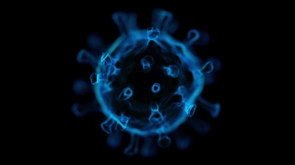 Coronavirus Infection Medical Illustration Microscope Virus Close Covid Rendering — Stock Video