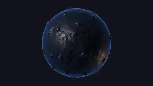 Планета Земля Перетворюється Коронавірус Візуалізація — стокове відео