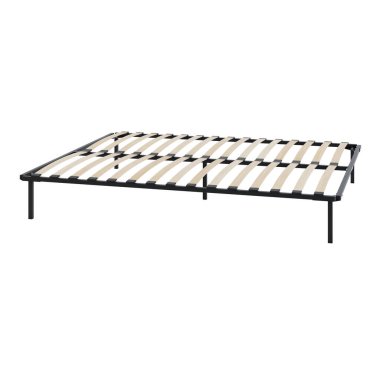 Beyaz arka planda ortopedik yatak tabanı. 3B görüntüleme.