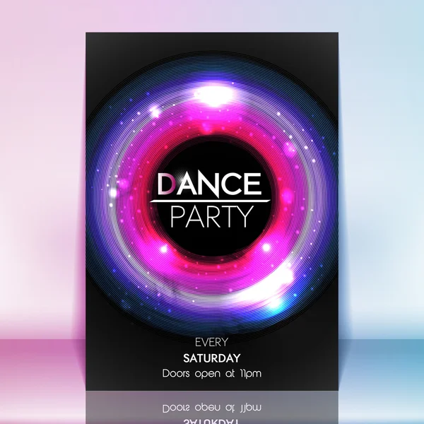 Dance Party Poster Background Template - Vector Illustration — Stock Vector