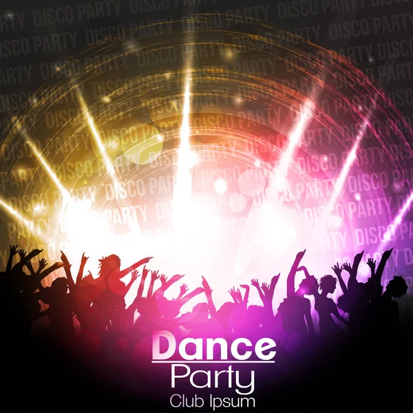 Dance Party Poster achtergrond - vectorillustratie — Stockvector