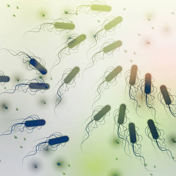 Grupo de bacterias E. coli - Vector Illustratio — Vector de stock