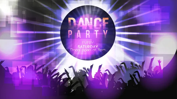 Tanz Party Plakat Hintergrund Vorlage - Vektor Illustration — Stockvektor