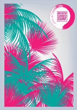 lato plaża strony flyer szablon - ilustracja wektorowa