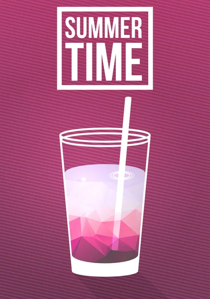 Flyer minimaliste de cocktail d'été - Illustration vectorielle — Image vectorielle