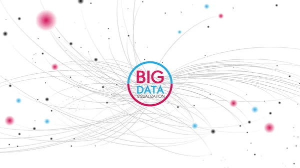 Galaxy of Big Data Visualizzazione un complesso di connessione - Vettore I — Vettoriale Stock