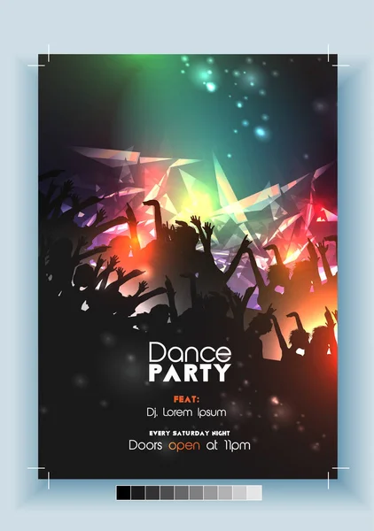 Dance Party affisch mall - vektor Illustratio — Stock vektor