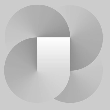 Metin veya resim beyaz geometrik doku, spiraller için çerçeve  