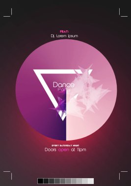 Soyut parti Poster şablonu - vektör Illustratio