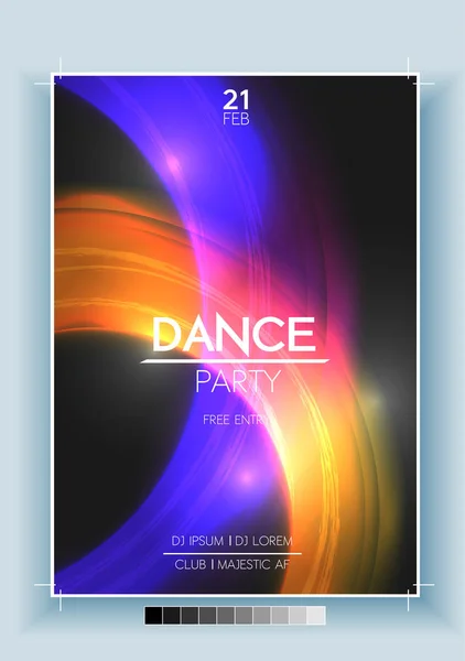 Abstracte Dance Party nacht Poster, Flyer Template - Vector Illus — Stockvector