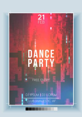 Parçalanmış gürültülü piksel arka plan afiş, el ilanı Templa soyut