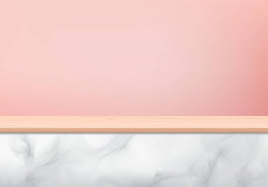 Soyut pembe kompozisyonda podyum, 3D renkte, 3D resimleme, arka plan modelleme 3d pembe, podyum ve minimal turuncu duvar sahnesi, 3d soyut geometrik şekil pembe pastel rengi. Ödüller için modern web sitesinde sahne.