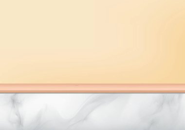 Geometrik platformlu 3d arkaplan ürünleri en az podyum sahnesi. 3d arkaplan vektörü podyum ile hazırlanıyor. Kozmetik ürünlerini gösteriyor. Sahne vitrininde modern stüdyo gül sarısı pastel.