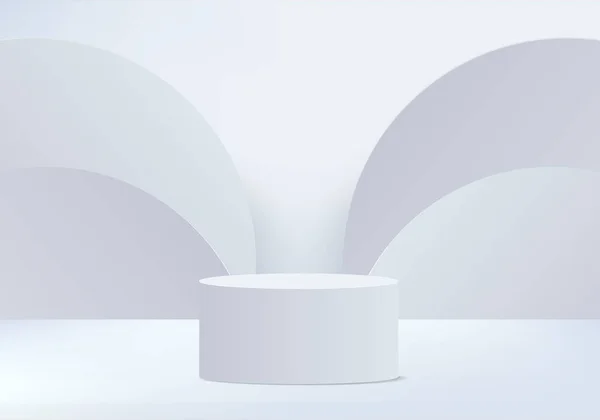 Arkaplan Vektörü Beyaz Podyum Minimal Beyaz Duvar Sahnesi Soyut Arkaplan — Stok fotoğraf