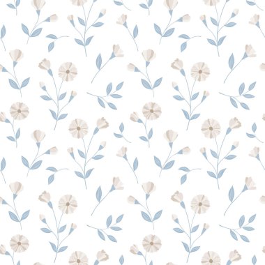 Kusursuz çiçek deseni. Güzel çiçek deseni var. Vektör illüstrasyonu.